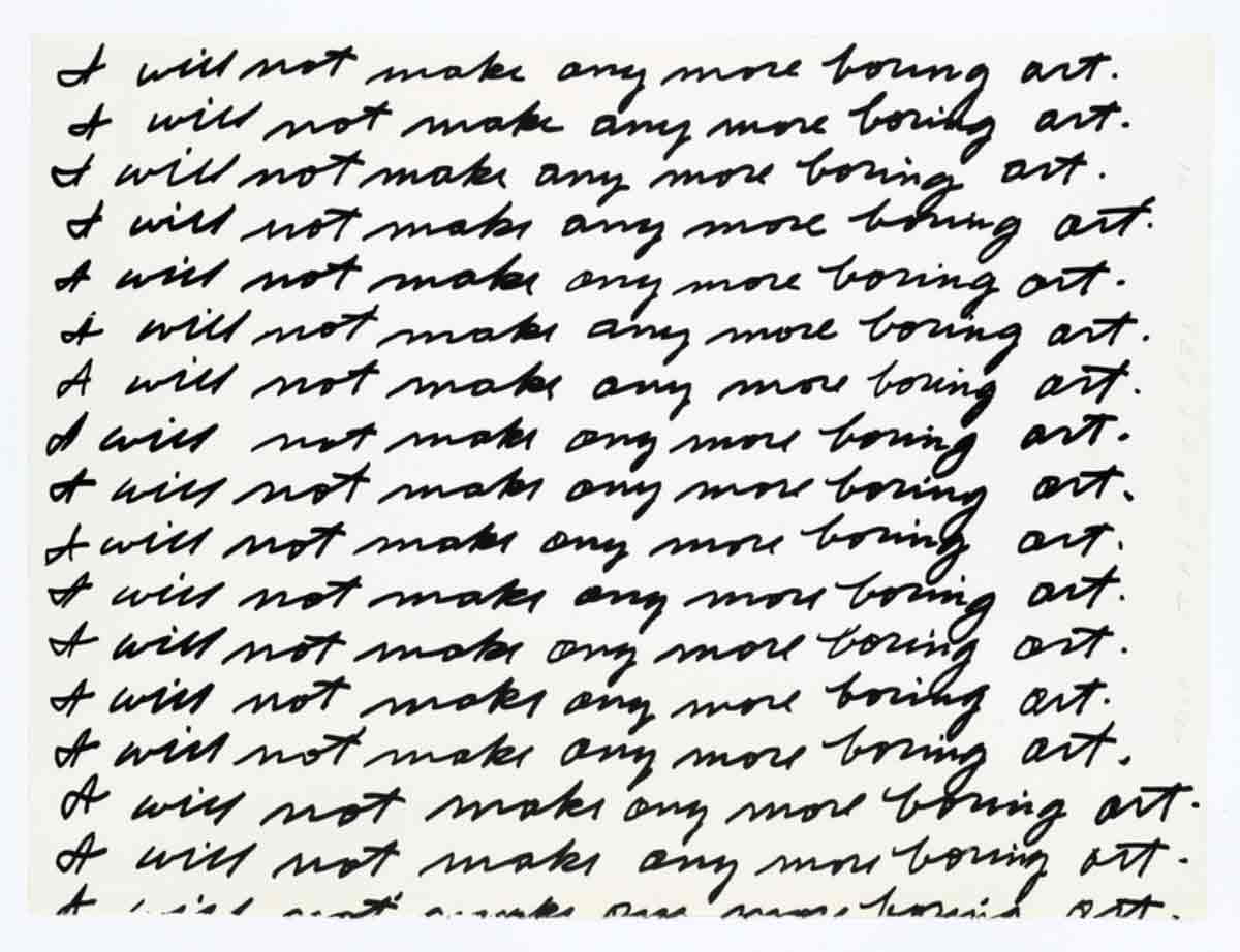 john baldessari will not make boring art