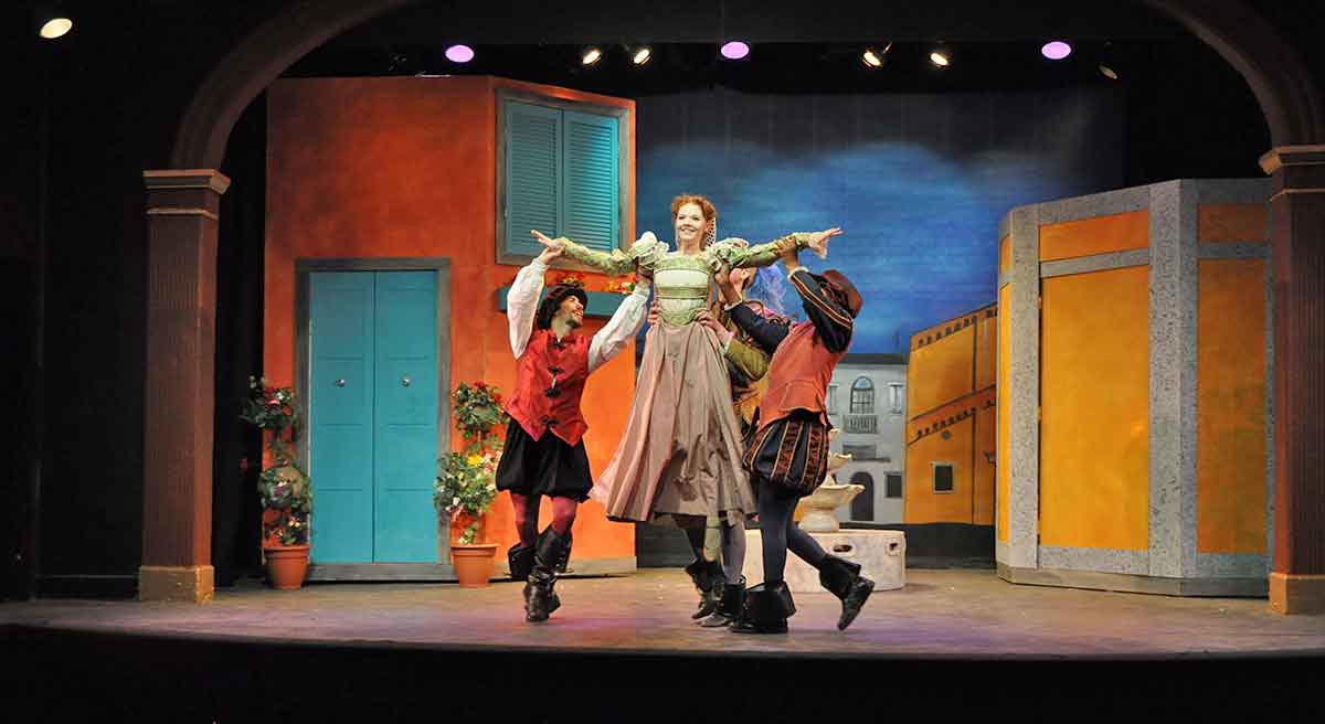 kiss me kate musical set woman lifted