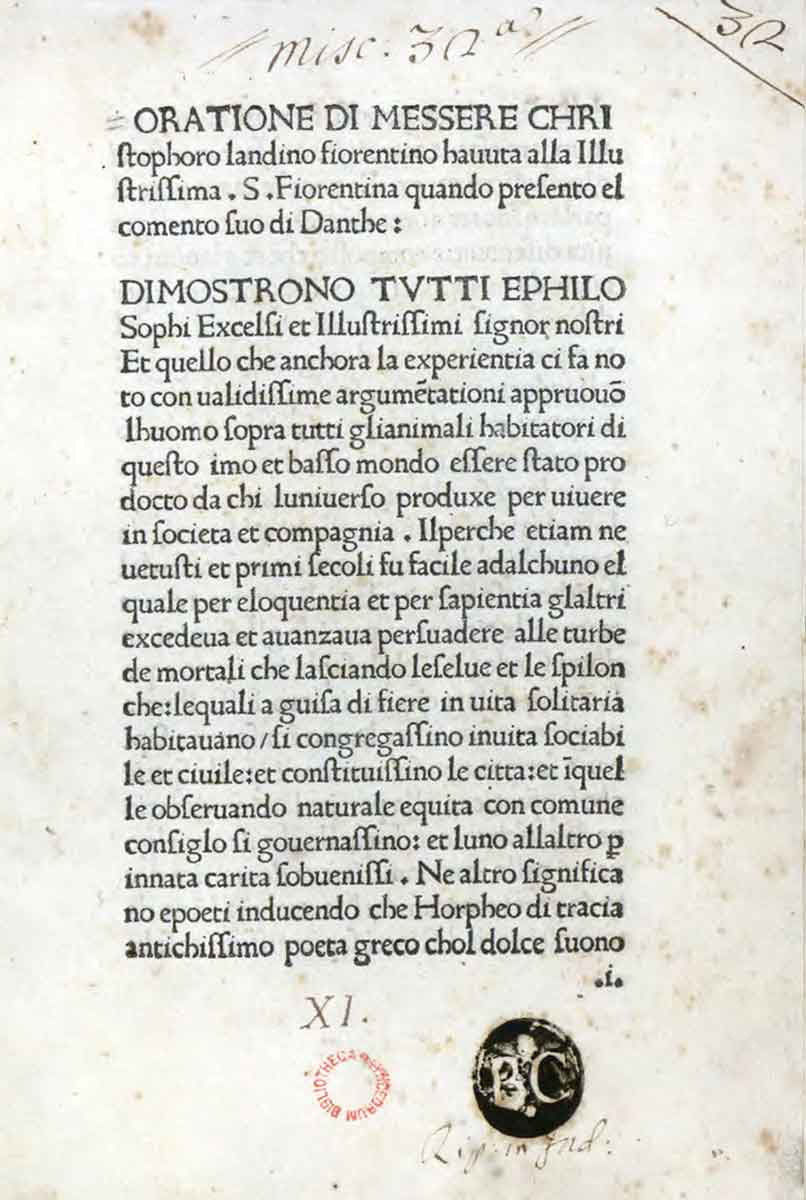 landino orazione