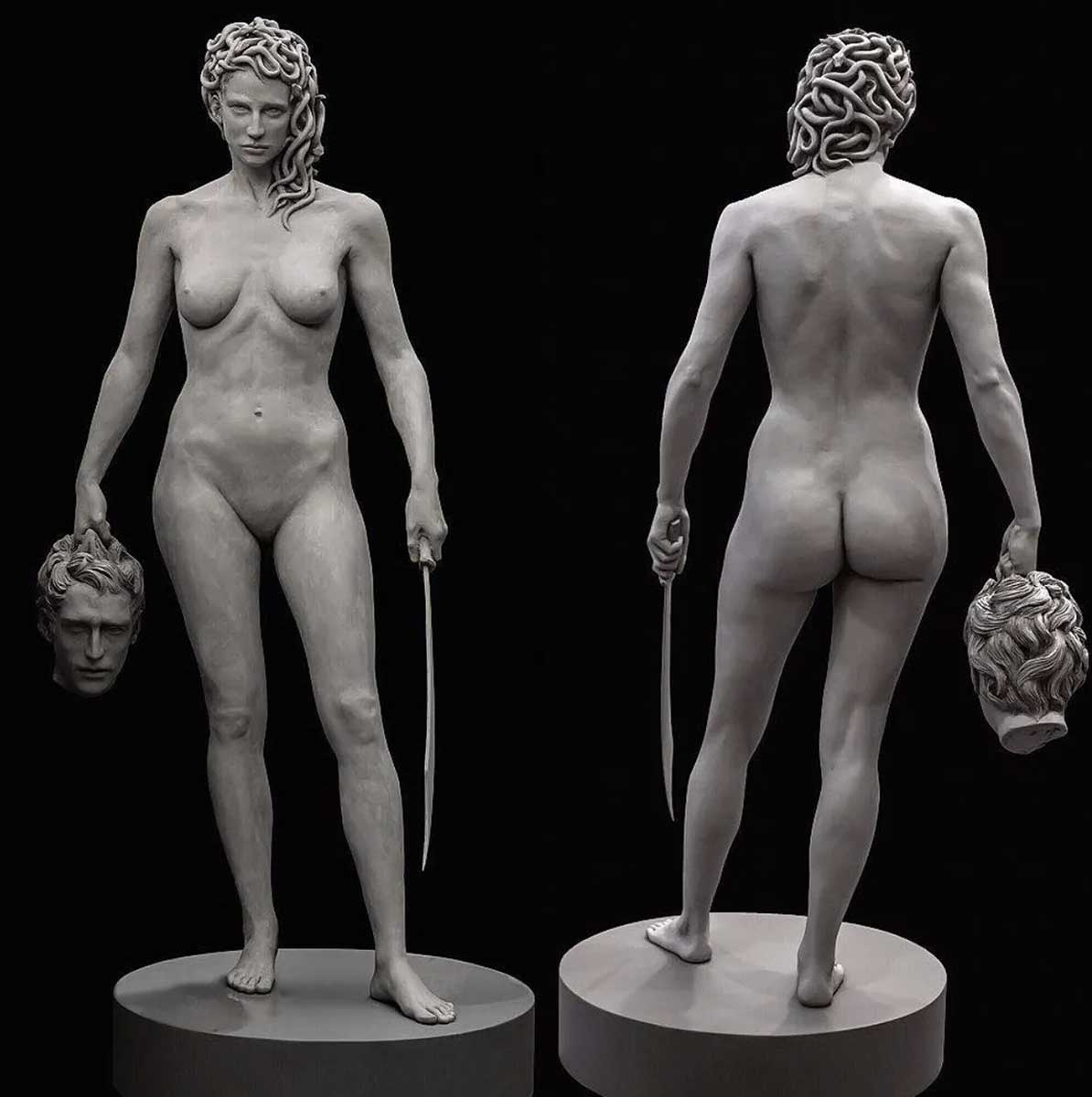 luciano garbati medusa with perseus_ head sculpture