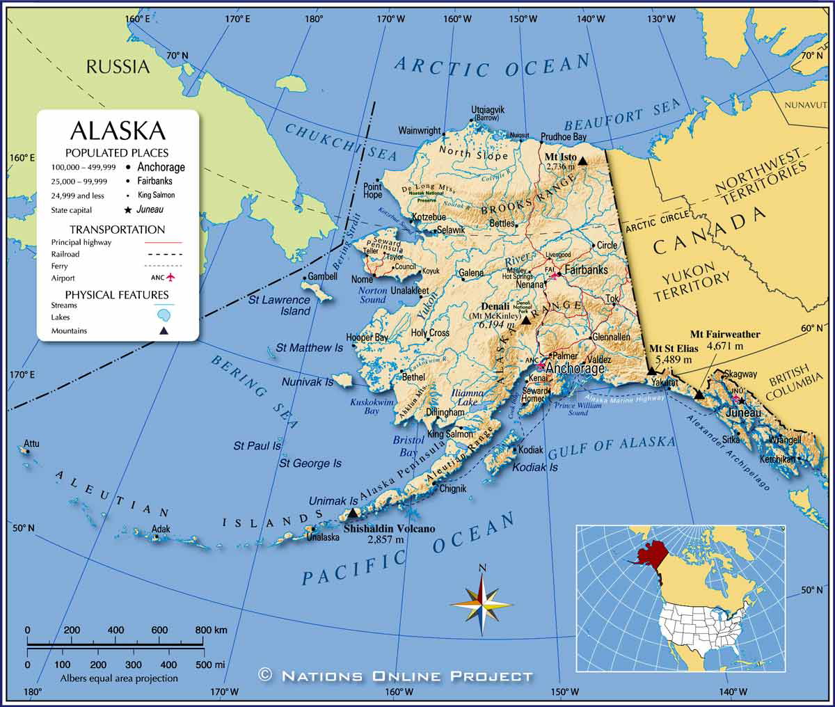 map of alaska