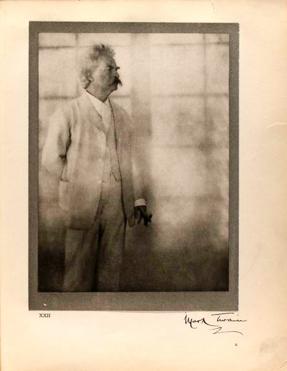 mark twain smoking stormfield 1908 coburn photograph