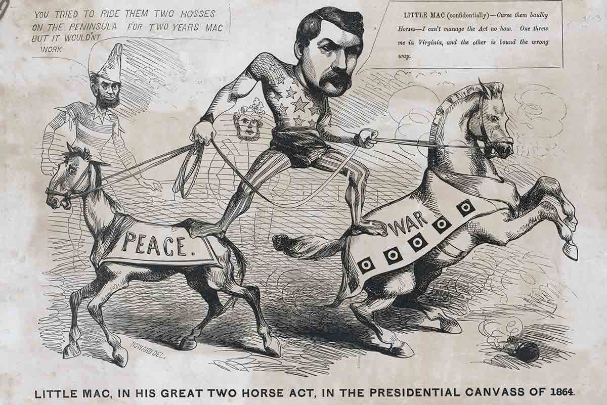 mcclellan political cartoon 1864