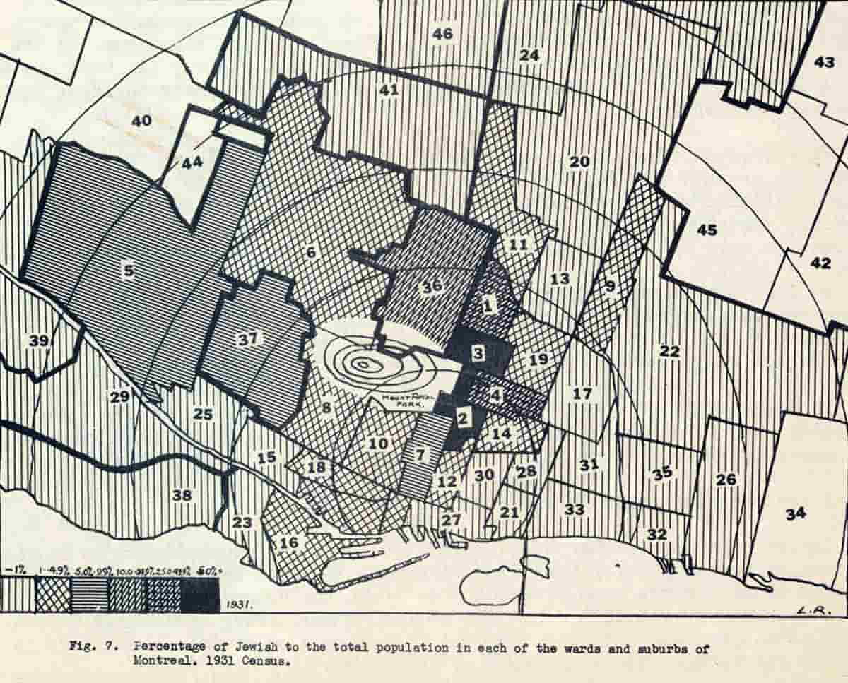 montreal jewish population 1931 map