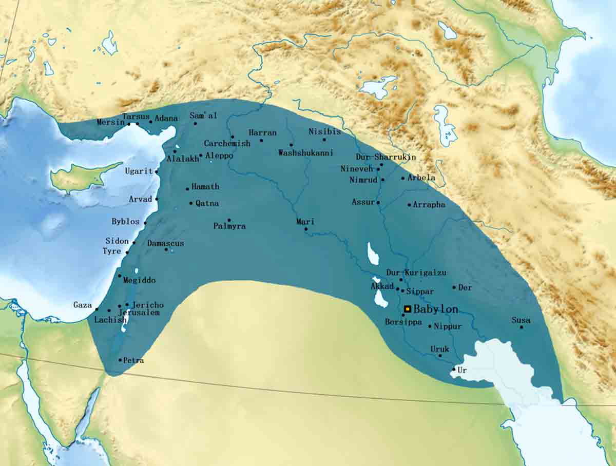 neo babylonian empire map