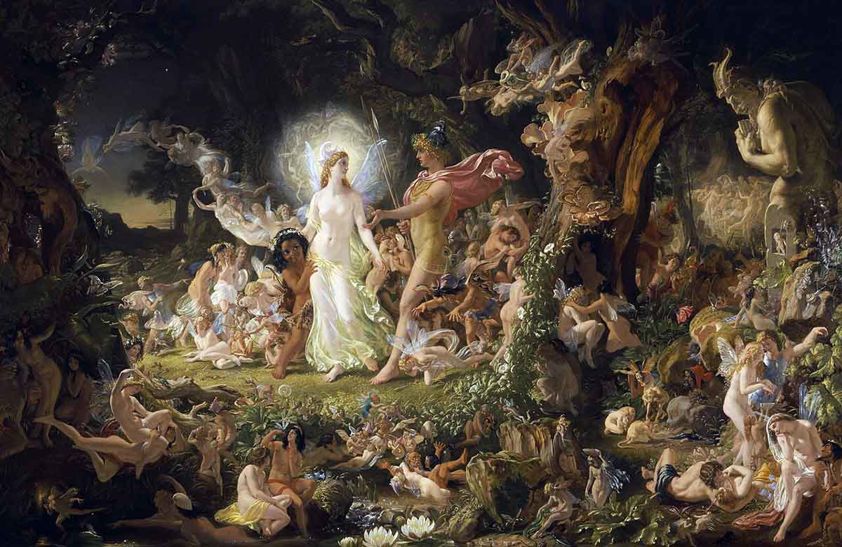 oberon titania faries midsummer nights dream painting