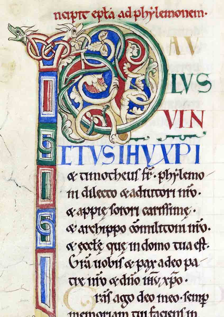 philemon first page illuminated