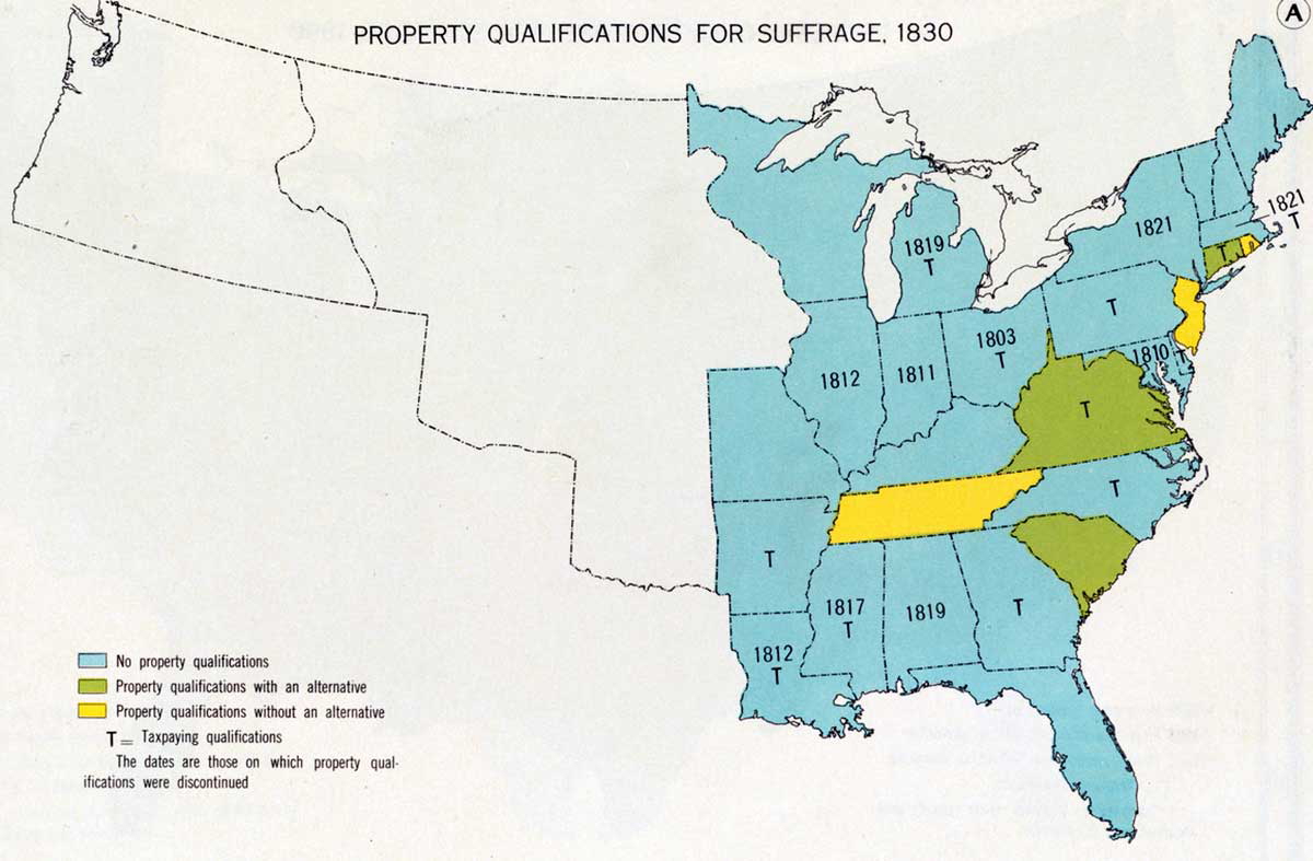property requirements for voting 1830