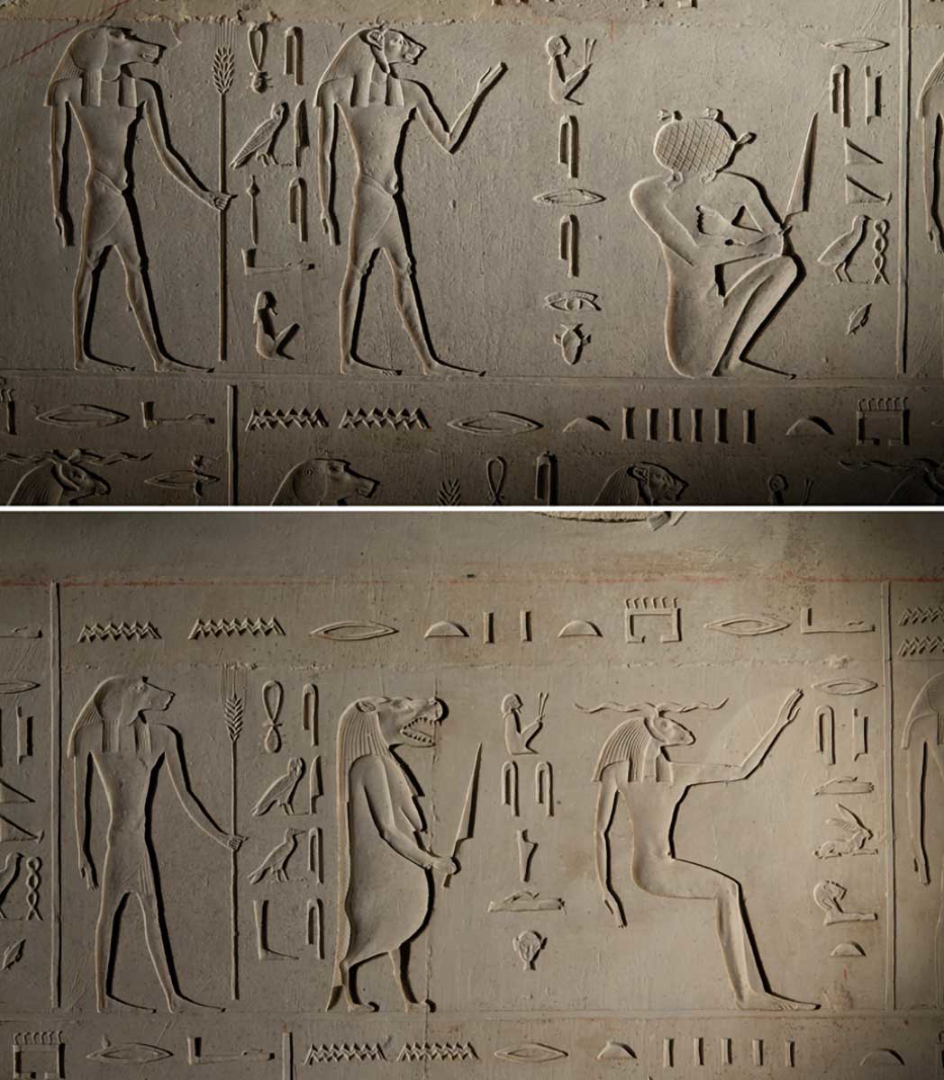reliefs abusir demon guardians
