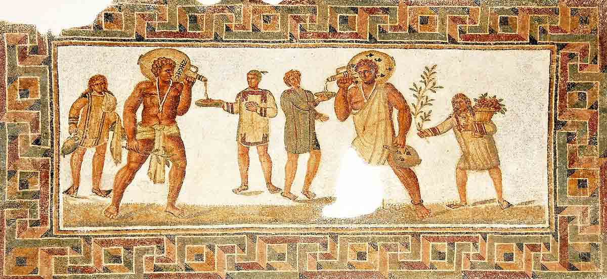 roman slave mosaic