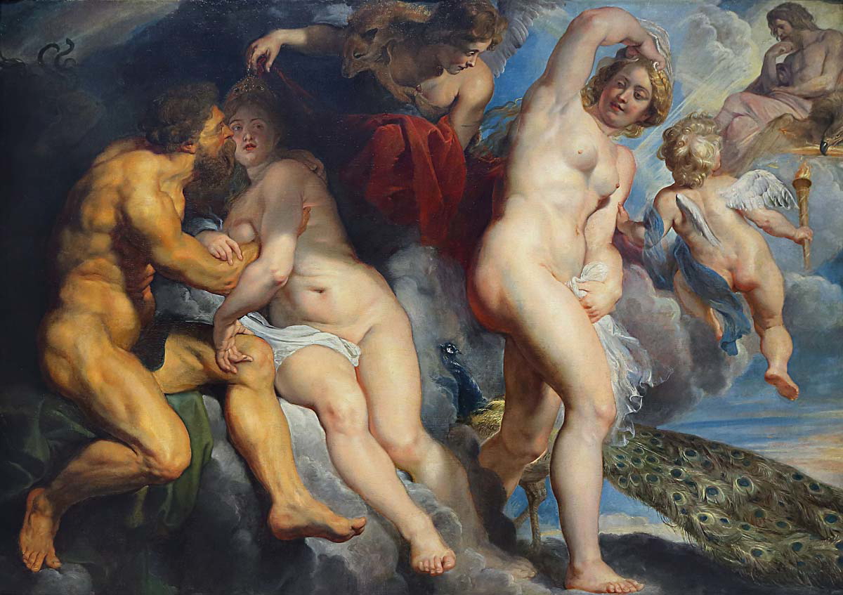 rubens ixion king lapiths deceived hera painting