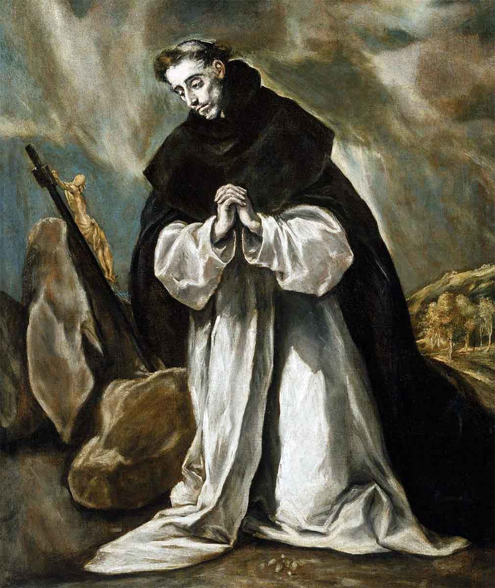 saint dominic at prayer