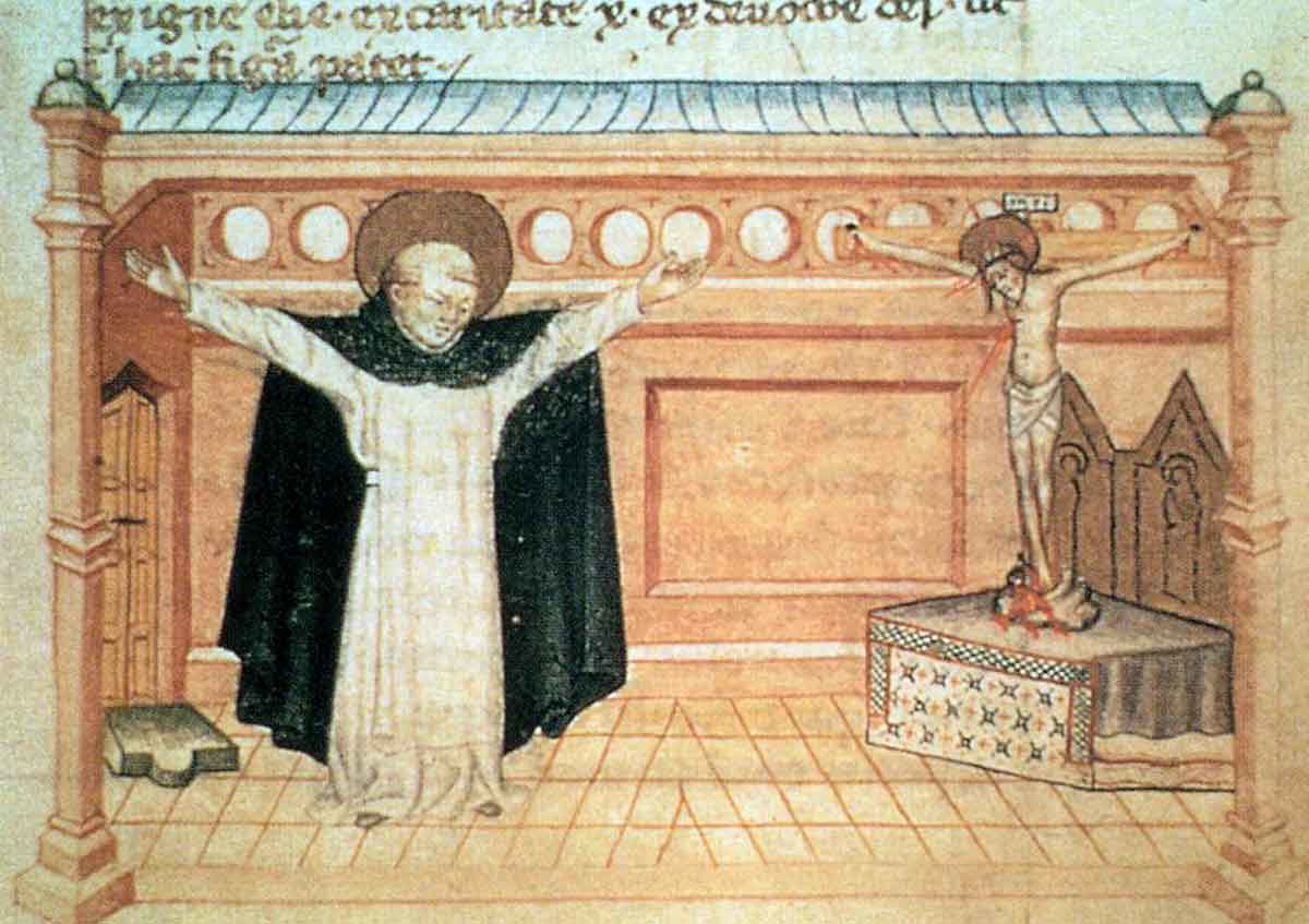 saint dominic illuminated manuscript 13th century