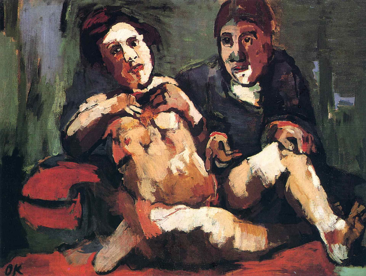self portrait with doll oskar kokoschka