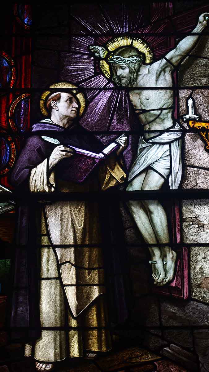 st thomas aquinas stained glass