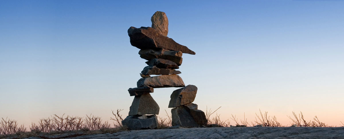 stacked rocks inuksuk