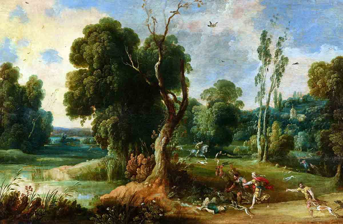 wildens landscape meleager atalanta painting