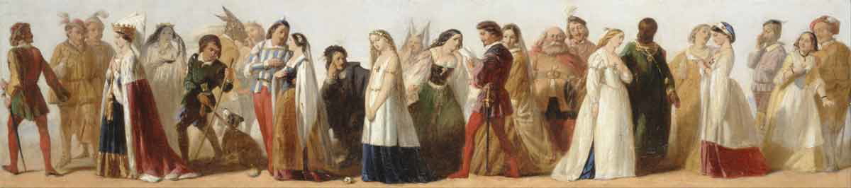 william shakespeare characters procession painting costume