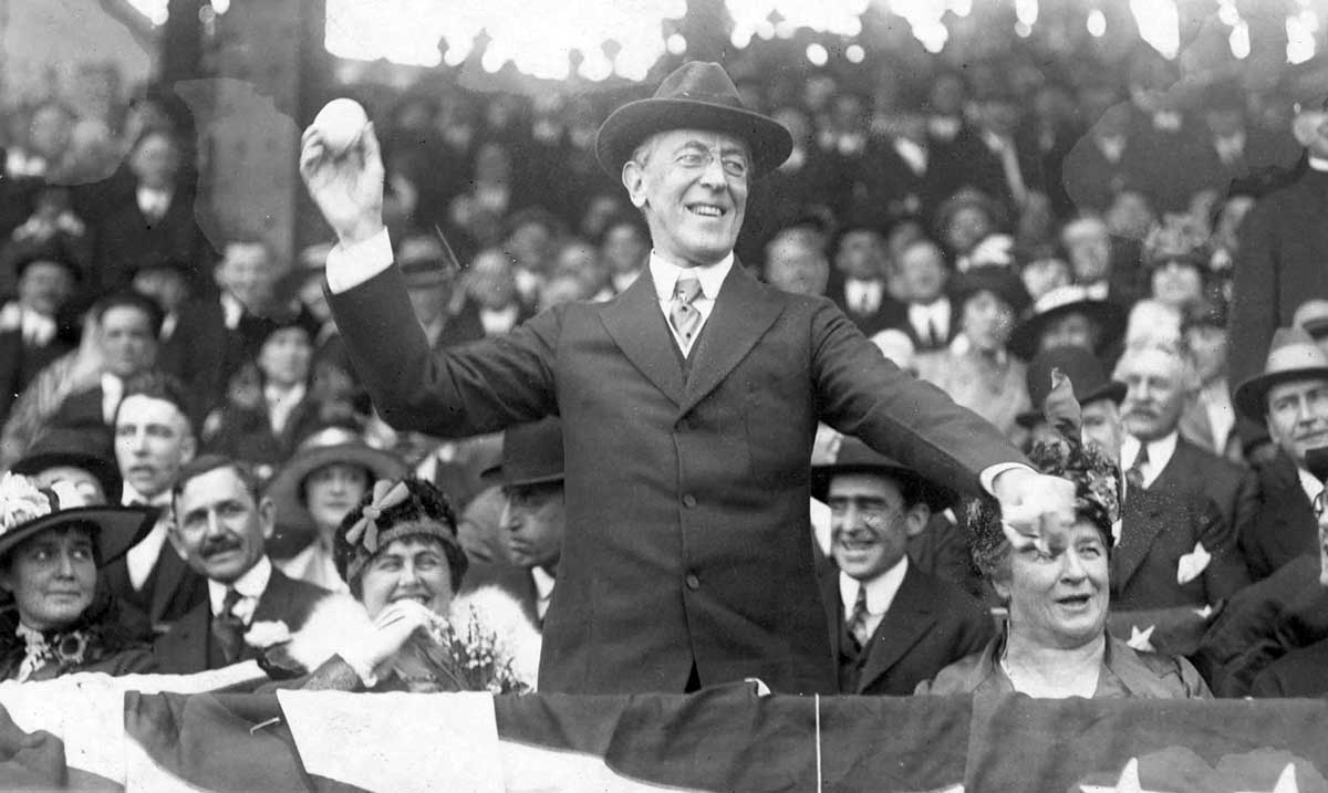 woodrow wilson first pitch