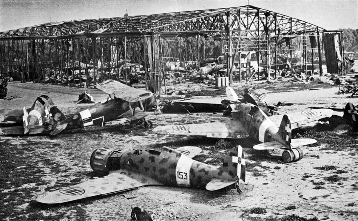 Wrecked Italian aircraft 1943 Source: Picryl.com