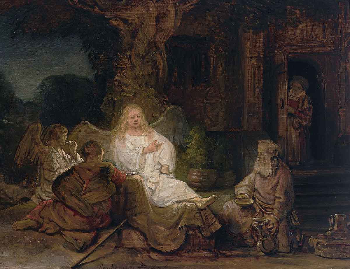abraham angels rembrandt