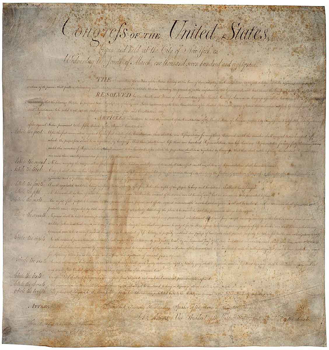 bill of rights documents