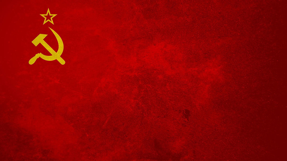 flag ussr red background