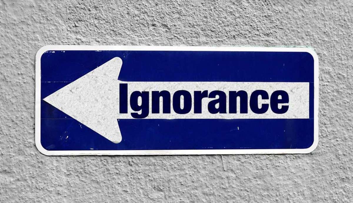 ignoration connotation