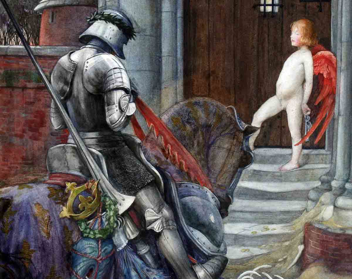 knight cupid castle door fortescue brickdale