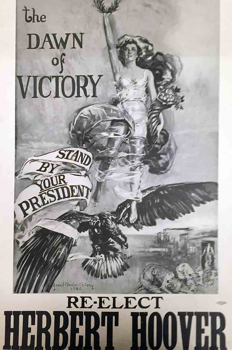 poster re elect herbert hoover