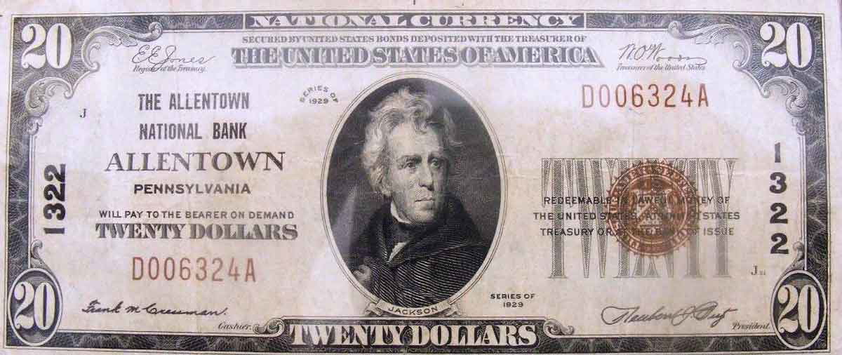 twenty dollar bill us