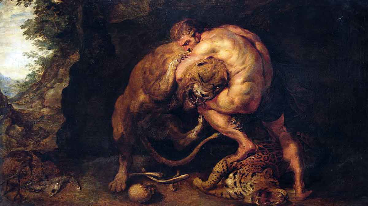 Heracles Nemea Lion Pieter Paul Rubens