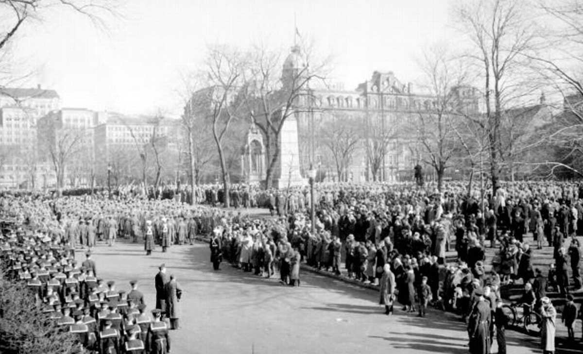 Montreal armistice service