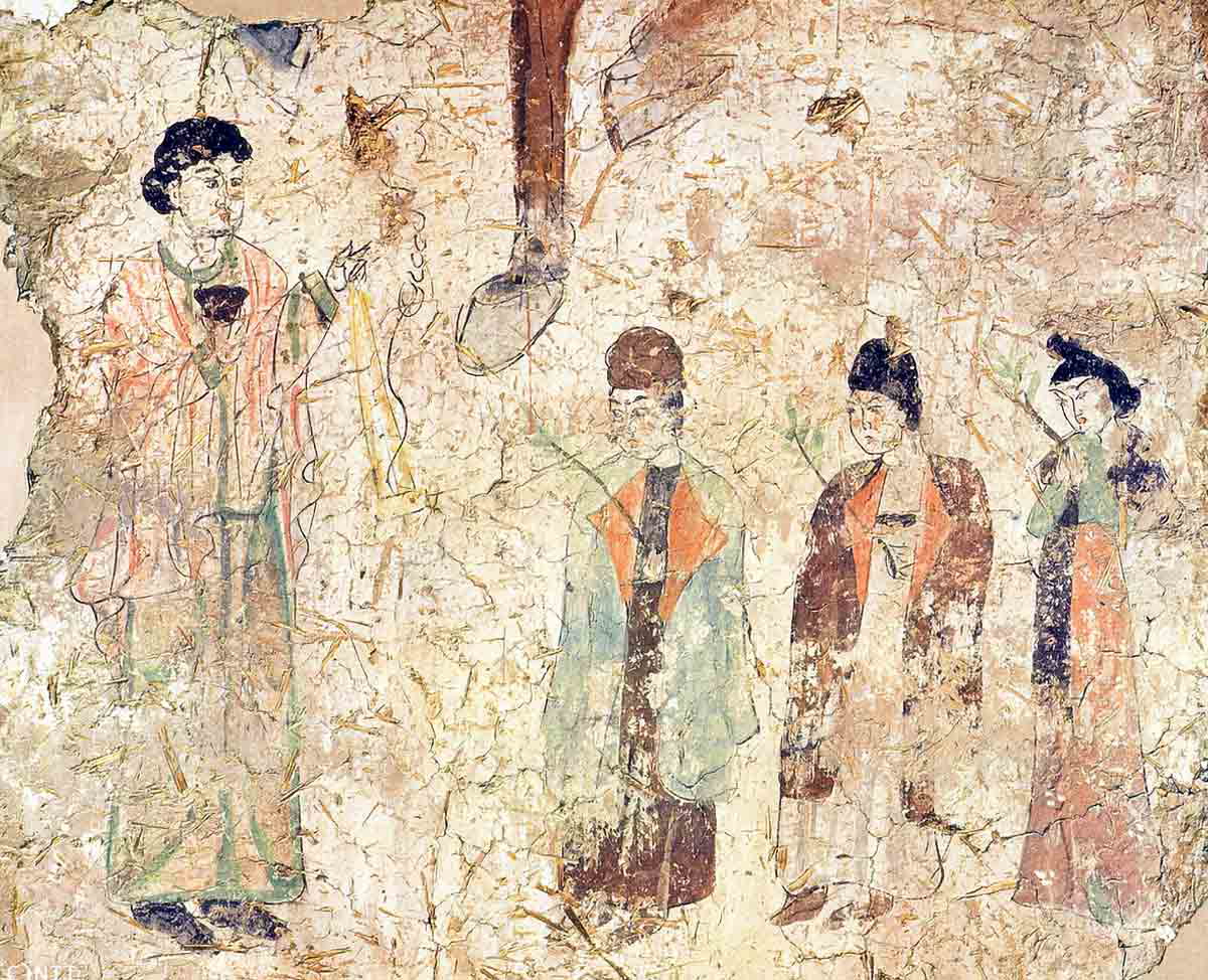 christian fresco mogao caves tang dynasty