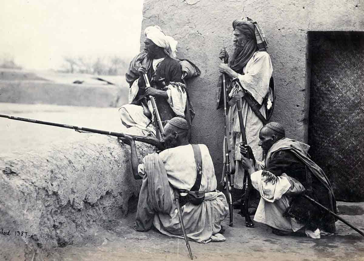 group of afridis at jamrud 1866