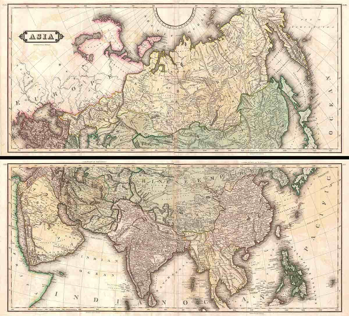 map of asia lizars