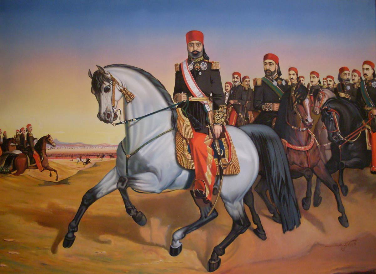 sadok bey horseback portrait