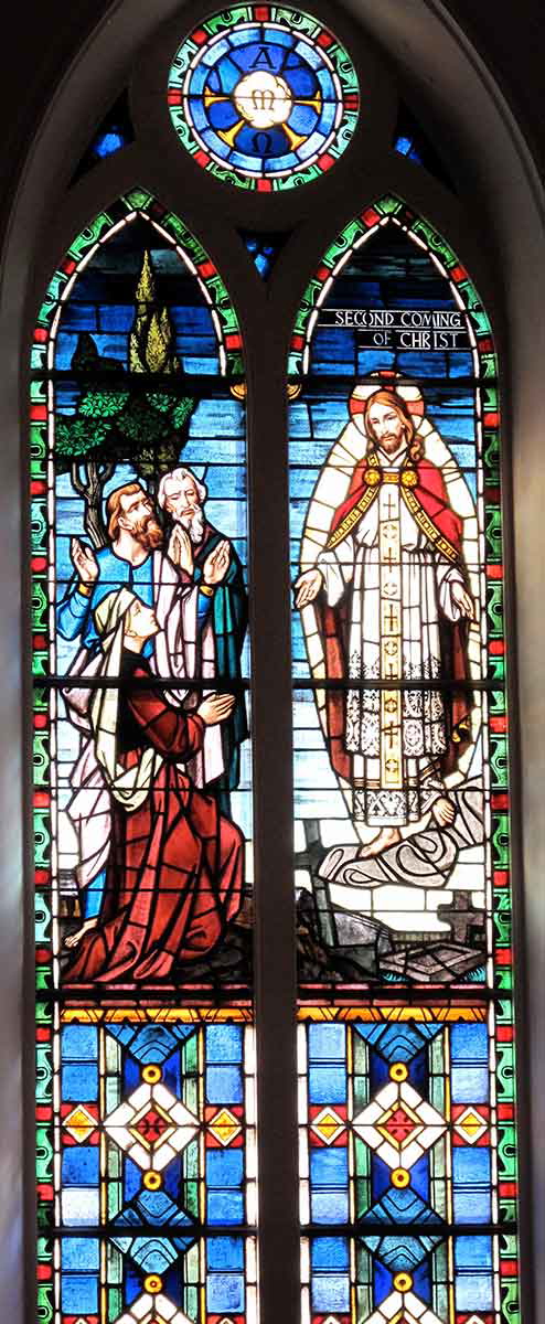 second coming stained glass