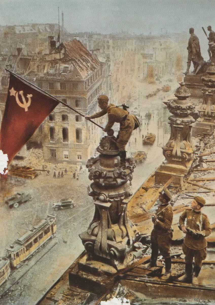 soviet victory postcard