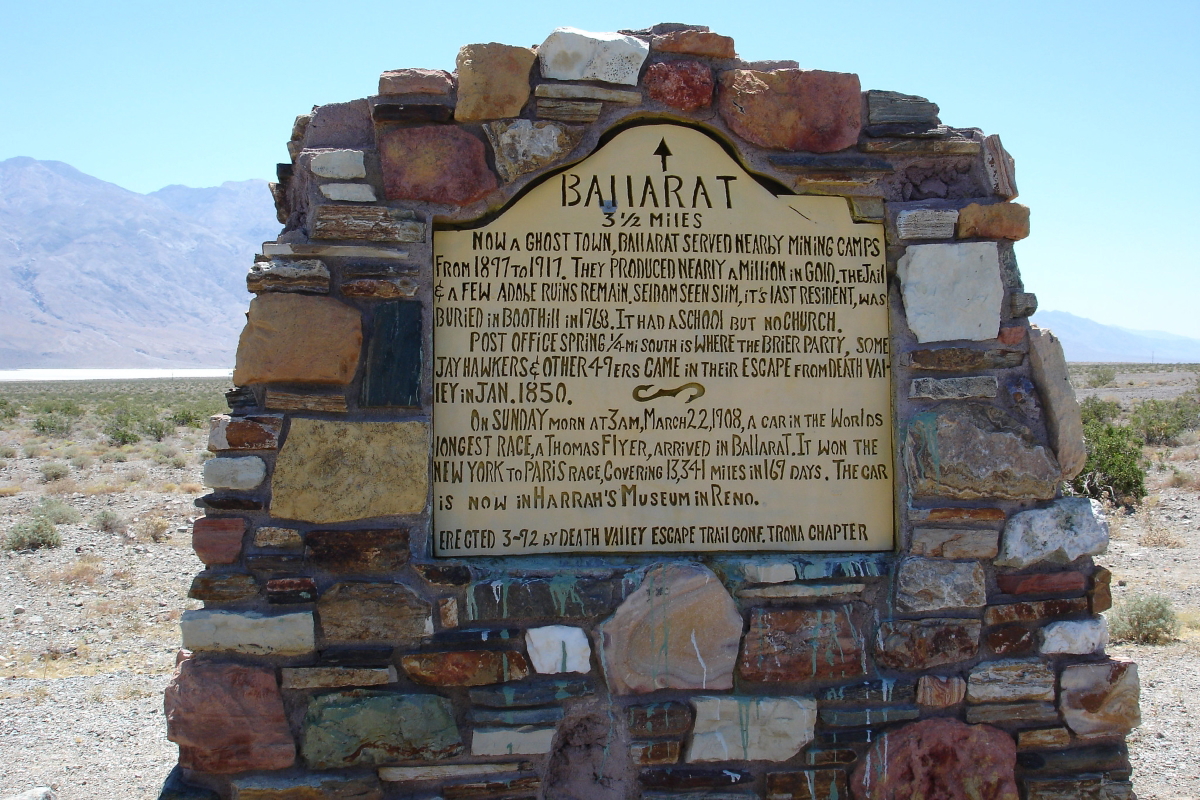 stone marker ballarat-california