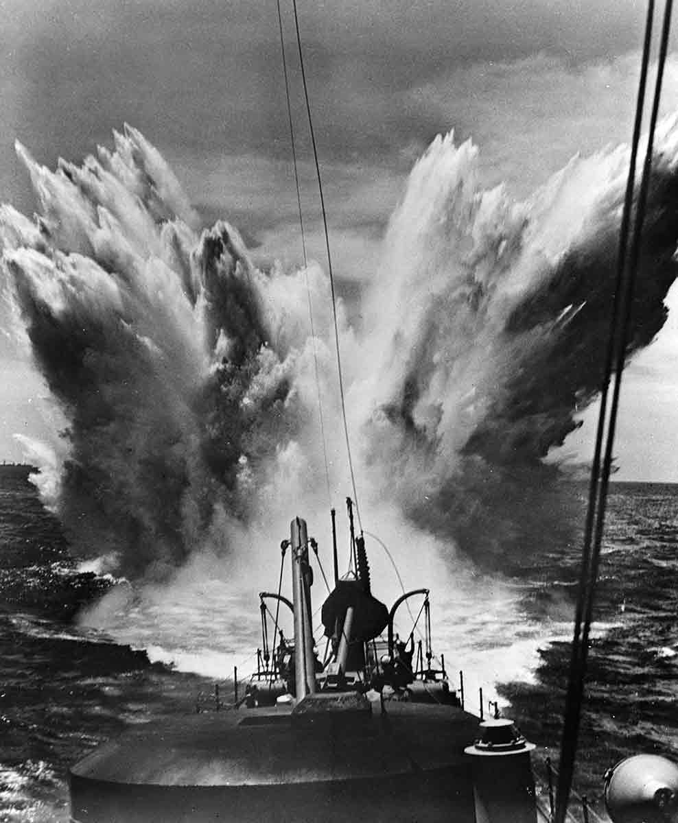 Allied Warship Depth Charge UBoat WW2
