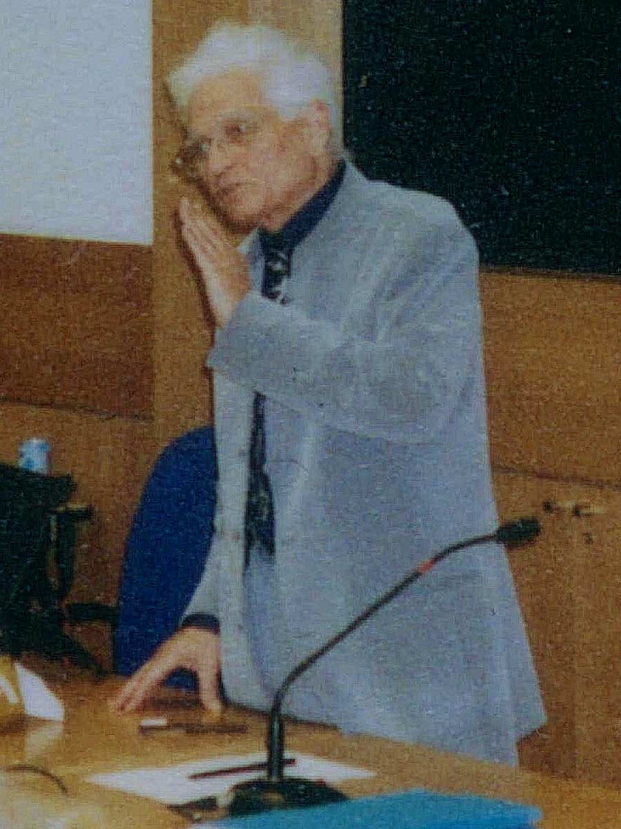 Derrida Lecturing Photograph
