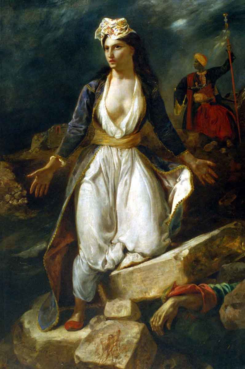 Greece on the ruins of missolonghi Delacroix 1826 Bordeaux