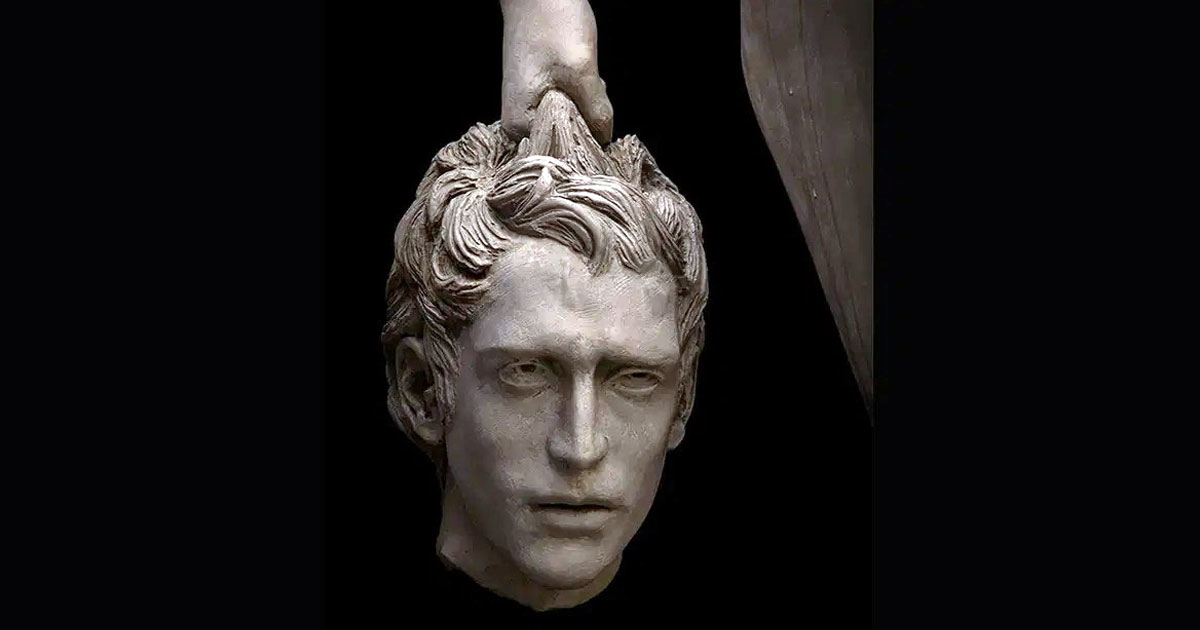 Head of Perseus sculpture