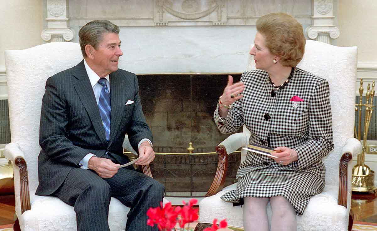 Ronald Reagan Margaret Thatcher Oval Office