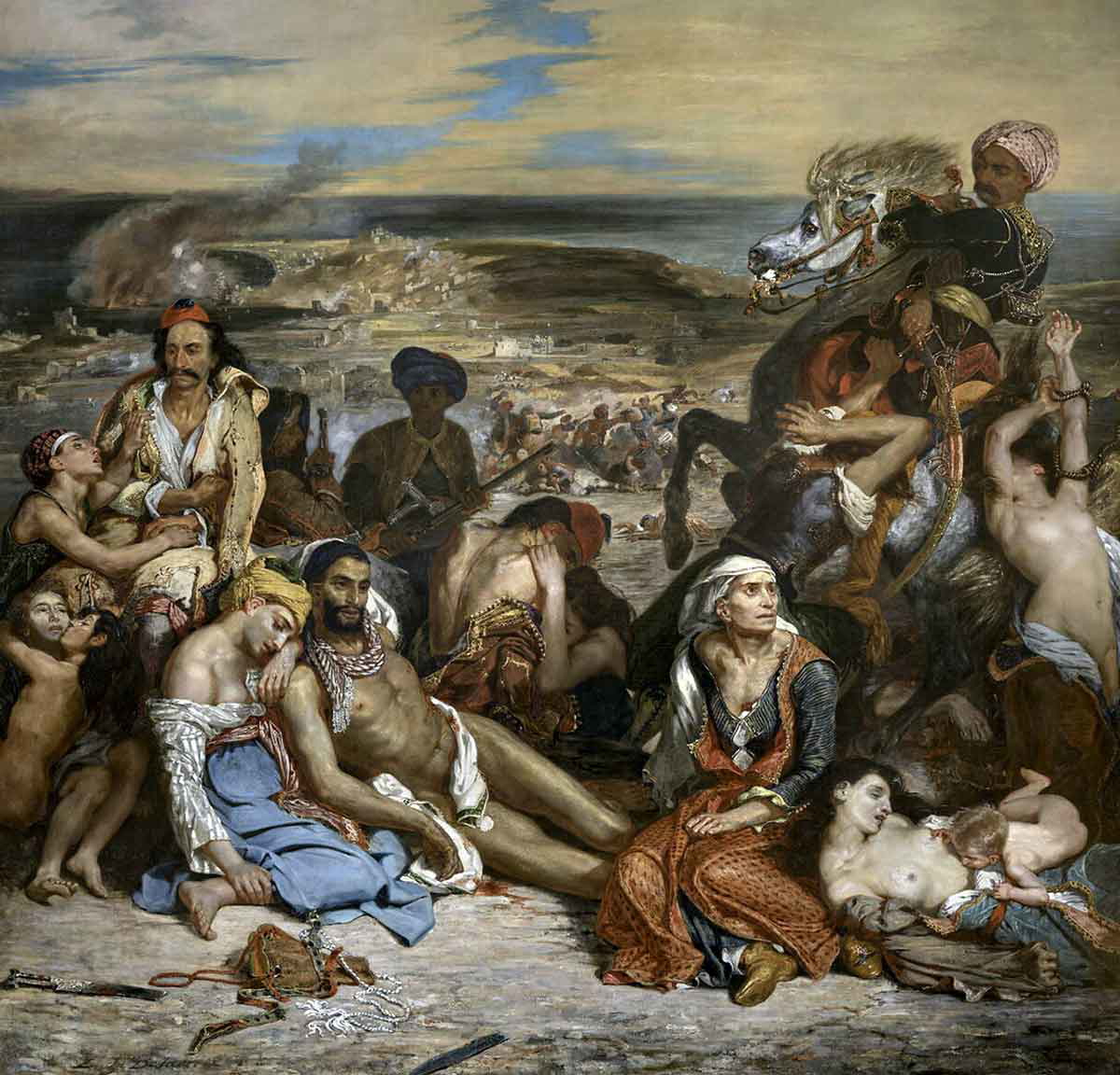 Scenes Chios 1824 Delacroix louvre