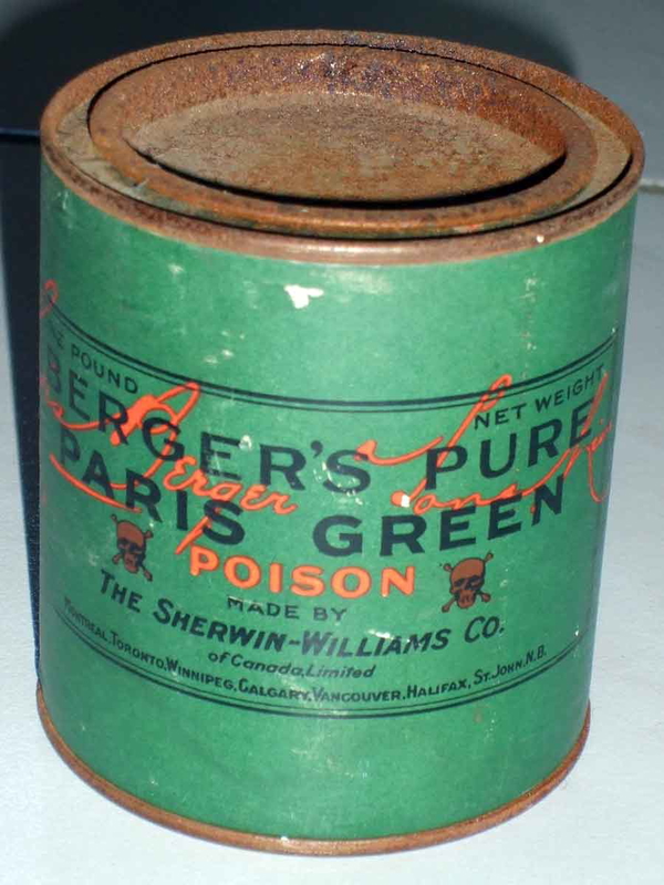 a bucket of paris green paint