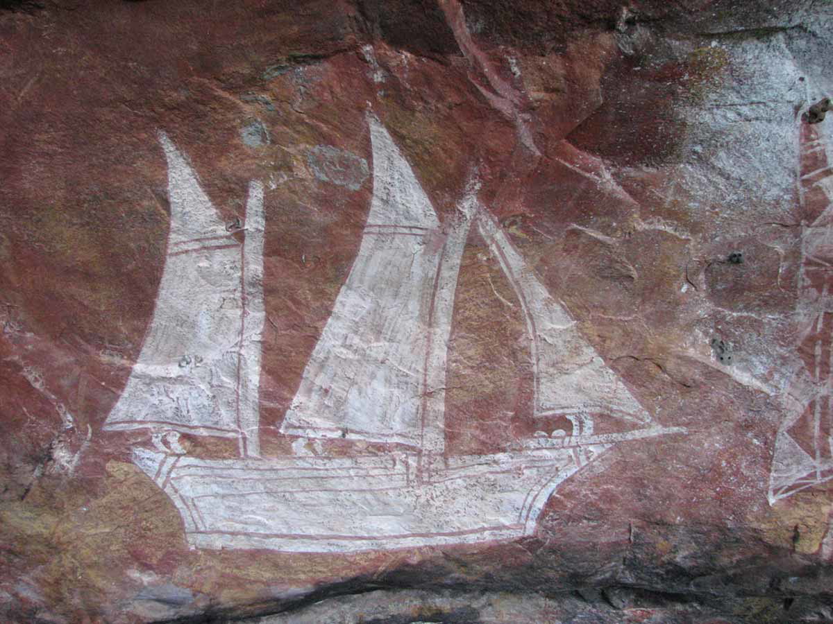 aboriginal rock art red lily