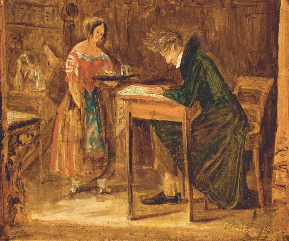 cafe guest kierkegaard olavius zeuthen painting