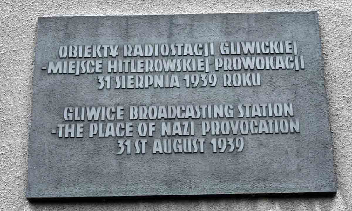 commemorative plaque gleiwitz radio station photo